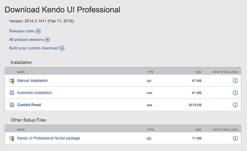 options filter excel Kendo The Book UI